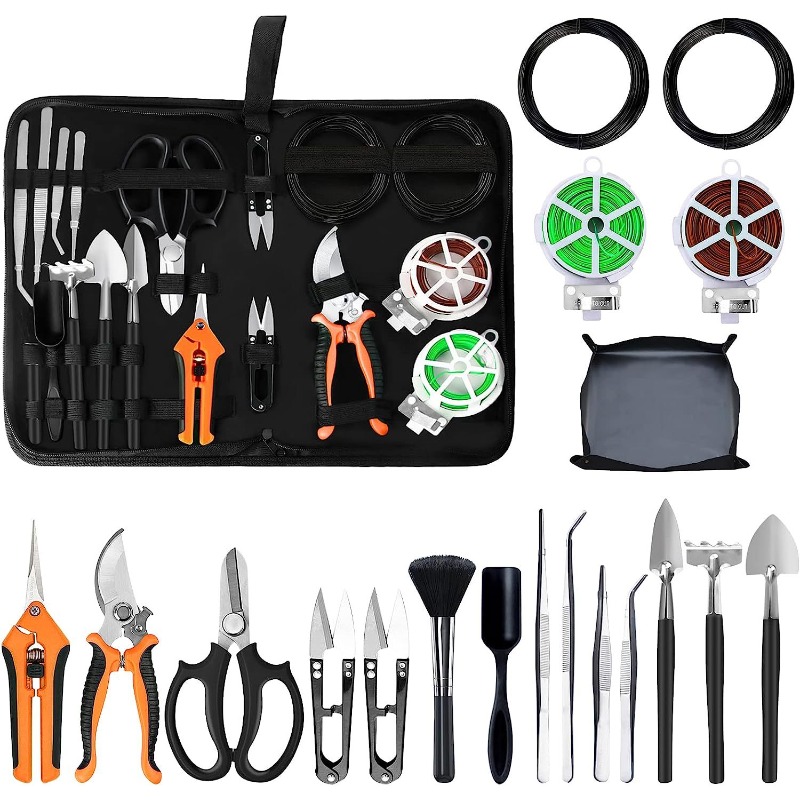 Bonsai Tool Set - Kit d'outils de jardinage multifonctionnel pour