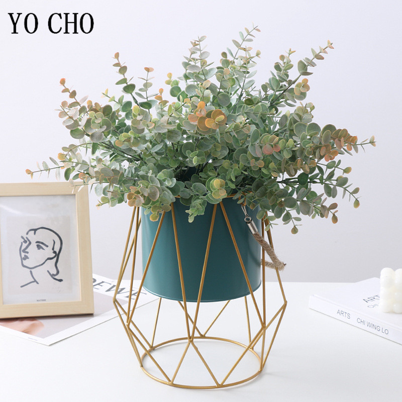Bonsai Garden Art - Feuilles d'eucalyptus en soie, 5 fourchettes/bouquet,