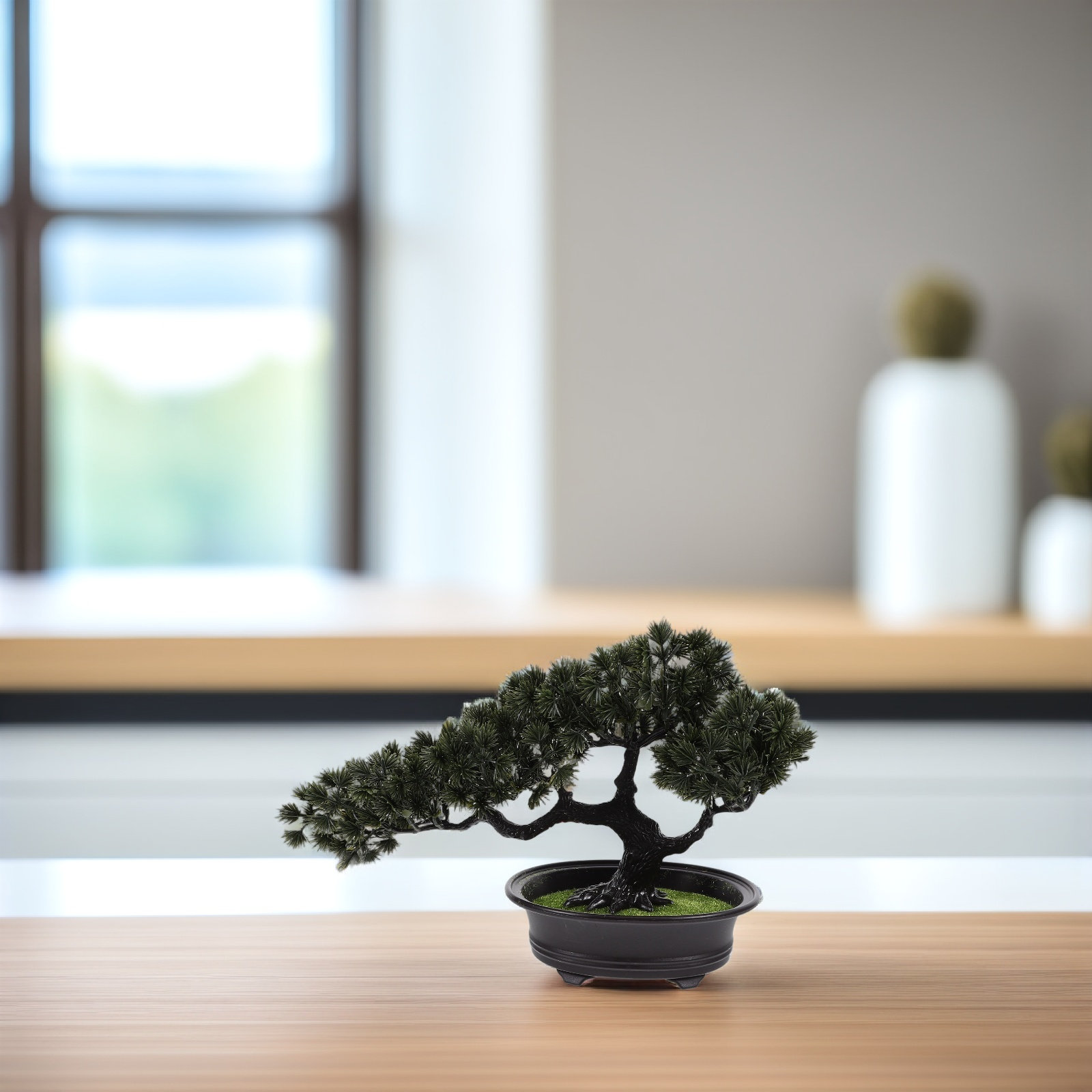 Bonsai Tree Miniature Zen Garden - Bonsaï artificiel en pin, miniature réaliste,