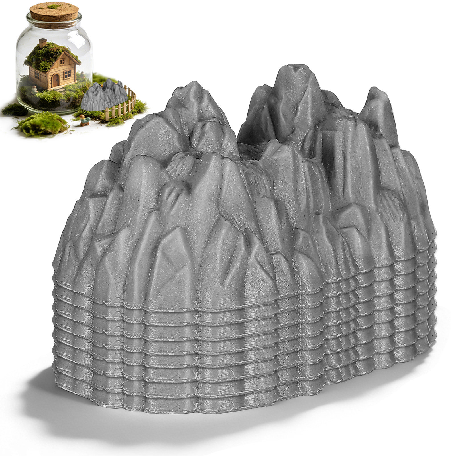 Bonsai Garden For Home - 20 mini-roches artificielles en plastique pour