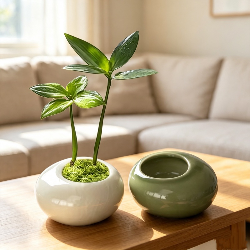 Mini pot de fleurs glacé effet - Bonsai Garden Art avis et prix