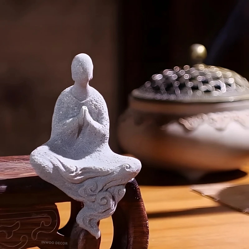 Statue de bouddha en pierre, p - Bonsai Garden For Desk avis et prix