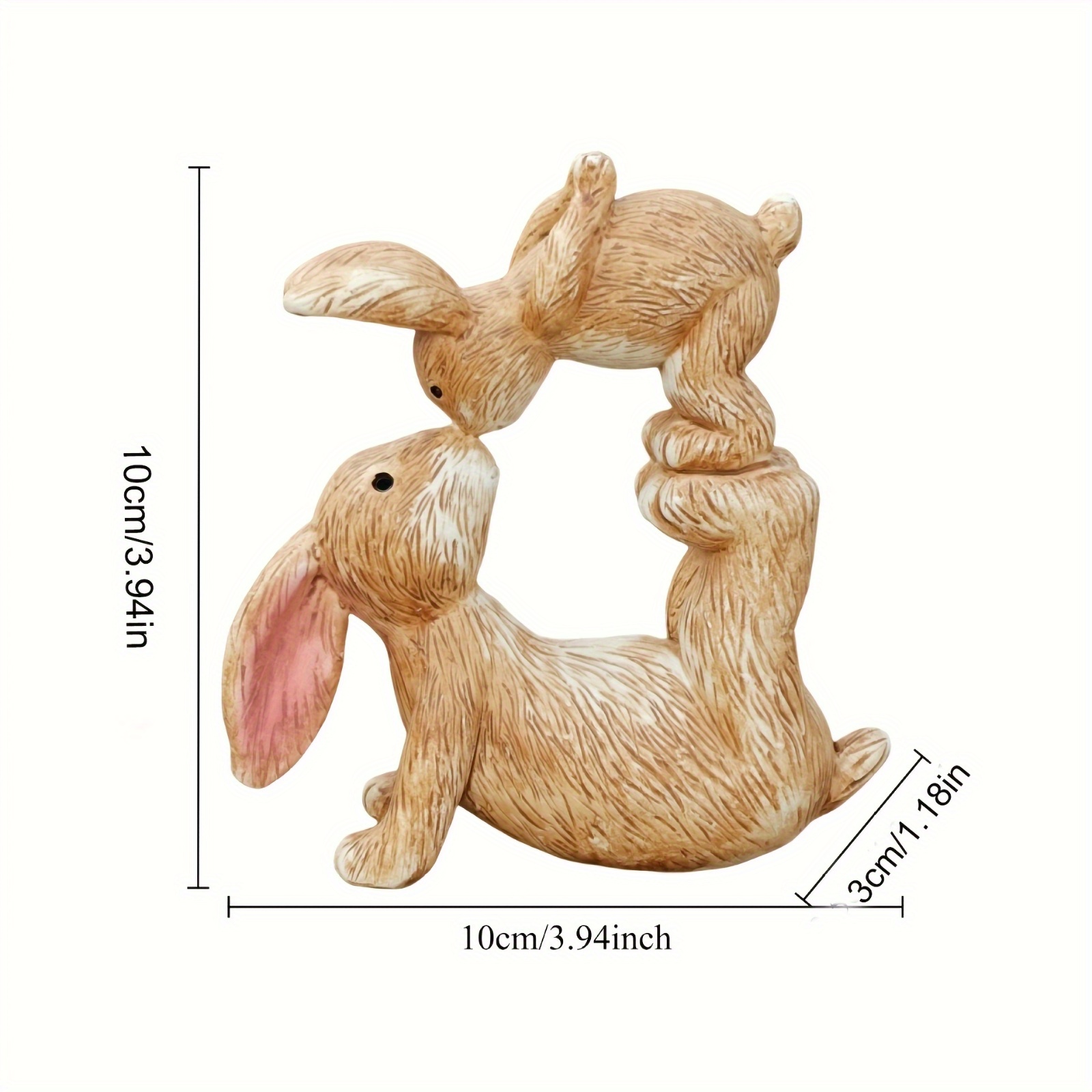 Statue de lapin baiser en rési - Bonsai Garden For Desk avis et prix
